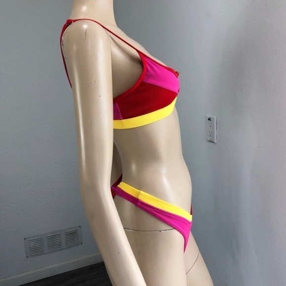 Vibrant Pink and Yellow Bikini for Swim - Picture 9 of 14